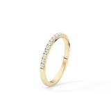0.38 TCW Round Lab Grown Diamond Half Eternity Wedding Band