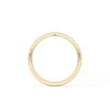 0.38 TCW Round Lab Grown Diamond Half Eternity Wedding Band
