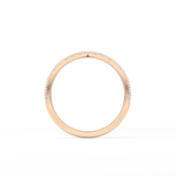 0.38 TCW Round Lab Grown Diamond Half Eternity Wedding Band