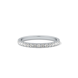 0.38 TCW Round Lab Grown Diamond Half Eternity Wedding Band