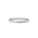 0.38 TCW Round Lab Grown Diamond Half Eternity Wedding Band