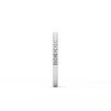 0.38 TCW Round Lab Grown Diamond Half Eternity Wedding Band