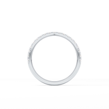 0.38 TCW Round Lab Grown Diamond Half Eternity Wedding Band
