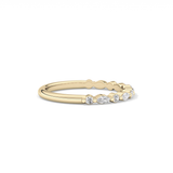0.32 TCW Round & Marquise Lab Grown Diamond Half Eternity Wedding Band