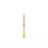 0.32 TCW Round & Marquise Lab Grown Diamond Half Eternity Wedding Band