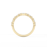 0.32 TCW Round & Marquise Lab Grown Diamond Half Eternity Wedding Band