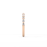 0.32 TCW Round & Marquise Lab Grown Diamond Half Eternity Wedding Band