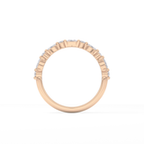 0.32 TCW Round & Marquise Lab Grown Diamond Half Eternity Wedding Band