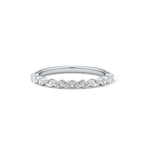 0.32 TCW Round & Marquise Lab Grown Diamond Half Eternity Wedding Band