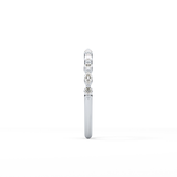 0.32 TCW Round & Marquise Lab Grown Diamond Half Eternity Wedding Band