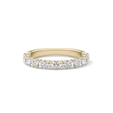 1.1 TCW Round Lab Grown Diamond Half Eternity Wedding Band