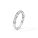 1.1 TCW Round Lab Grown Diamond Half Eternity Wedding Band