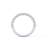 1.1 TCW Round Lab Grown Diamond Half Eternity Wedding Band