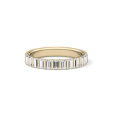 1.08 TCW Baguette Lab Grown Diamond Half Eternity Wedding Band