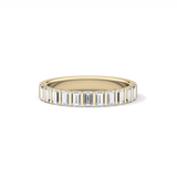 1.08 TCW Baguette Lab Grown Diamond Half Eternity Wedding Band