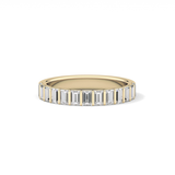 1.08 TCW Baguette Lab Grown Diamond Half Eternity Wedding Band