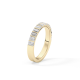 1.08 TCW Baguette Lab Grown Diamond Half Eternity Wedding Band