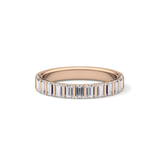 1.08 TCW Baguette Lab Grown Diamond Half Eternity Wedding Band