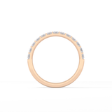 1.08 TCW Baguette Lab Grown Diamond Half Eternity Wedding Band