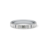 1.08 TCW Baguette Lab Grown Diamond Half Eternity Wedding Band