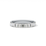 1.08 TCW Baguette Lab Grown Diamond Half Eternity Wedding Band