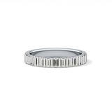1.08 TCW Baguette Lab Grown Diamond Half Eternity Wedding Band