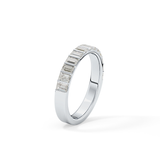 1.08 TCW Baguette Lab Grown Diamond Half Eternity Wedding Band