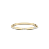 0.09 TCW Round Lab Grown Diamond Flush Setting Wedding Band