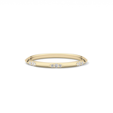 0.09 TCW Round Lab Grown Diamond Flush Setting Wedding Band