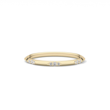 0.09 TCW Round Lab Grown Diamond Flush Setting Wedding Band