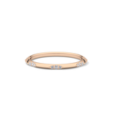 0.09 TCW Round Lab Grown Diamond Flush Setting Wedding Band