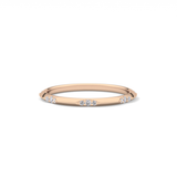 0.09 TCW Round Lab Grown Diamond Flush Setting Wedding Band