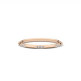 0.09 TCW Round Lab Grown Diamond Flush Setting Wedding Band