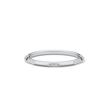 0.09 TCW Round Lab Grown Diamond Flush Setting Wedding Band