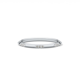 0.09 TCW Round Lab Grown Diamond Flush Setting Wedding Band