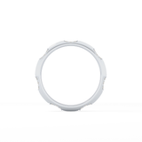 0.09 TCW Round Lab Grown Diamond Flush Setting Wedding Band