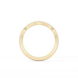 0.58 TCW Round Lab Grown Diamond Curved Wedding Band