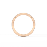 0.58 TCW Round Lab Grown Diamond Curved Wedding Band