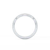 0.58 TCW Round Lab Grown Diamond Curved Wedding Band