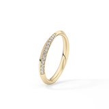 0.16 TCW Round Lab Grown Diamond Half Eternity Wedding Band