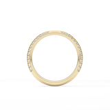 0.16 TCW Round Lab Grown Diamond Half Eternity Wedding Band