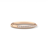 0.16 TCW Round Lab Grown Diamond Half Eternity Wedding Band