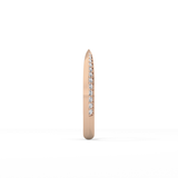 0.16 TCW Round Lab Grown Diamond Half Eternity Wedding Band