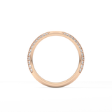 0.16 TCW Round Lab Grown Diamond Half Eternity Wedding Band