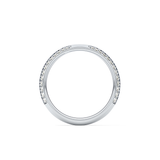 0.16 TCW Round Lab Grown Diamond Half Eternity Wedding Band