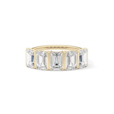 2.5 TCW Round Lab Grown Diamond Half Eternity Wedding Band