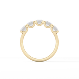 2.5 TCW Round Lab Grown Diamond Half Eternity Wedding Band