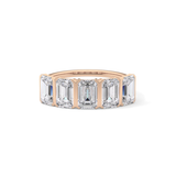 2.5 TCW Round Lab Grown Diamond Half Eternity Wedding Band