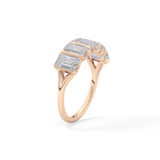 2.5 TCW Round Lab Grown Diamond Half Eternity Wedding Band