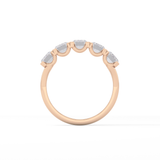 2.5 TCW Round Lab Grown Diamond Half Eternity Wedding Band